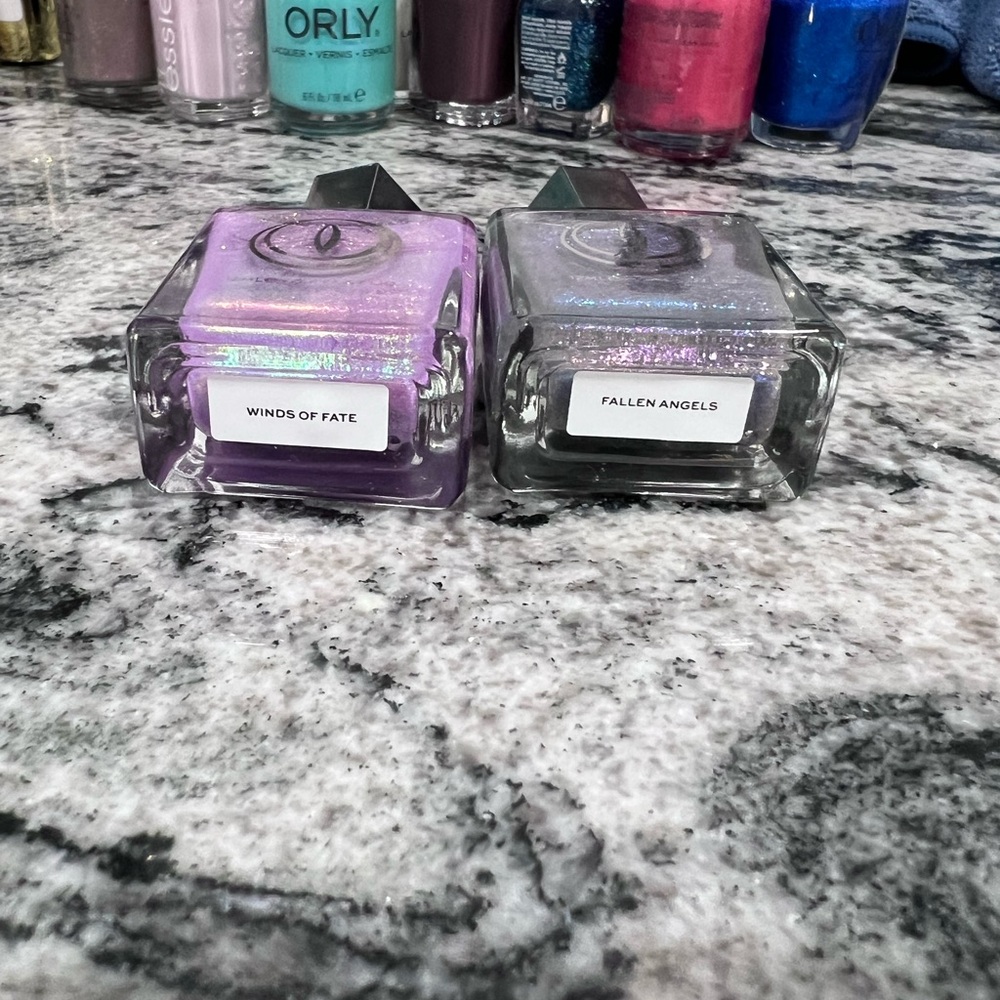 Purple and Gray Nail Polish Set